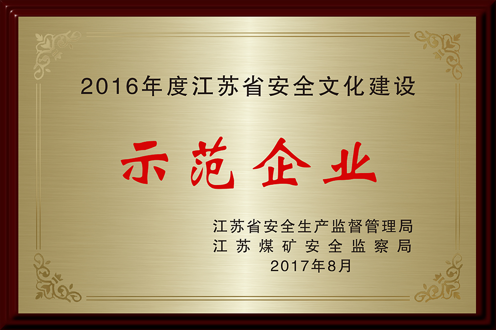 2016年度江蘇省安全文化建設